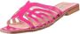 Cesare Gaspari Elegant Laser Cut Pink Sandals Pink Dames - Thumbnail 1