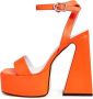 Cesare Gaspari Elegant Orange High-Heeled Sandals Orange Dames - Thumbnail 1