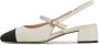 Cesare Gaspari Elegant Slingback Block Heels Pumps Beige Dames - Thumbnail 1