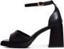 Cesare Gaspari Elegante Hoge Hak Sandalen Zwart Black Dames - Thumbnail 1