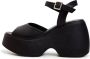 Cesare Gaspari Elegante Plateau Sandalen Zwart Black Dames - Thumbnail 1