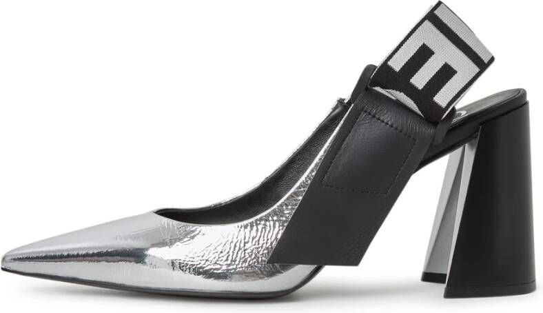 Cesare Gaspari Elegante Slingback Pumps Zilver Gray Dames