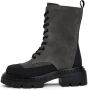 Cesare Gaspari Elegante Veterschoenen Enkellaarsjes Grijs Gray Dames - Thumbnail 1