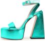 Cesare Gaspari Groene hooggehakte elegante sandalen Green Dames - Thumbnail 1