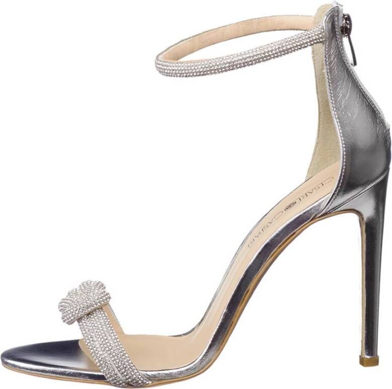 Cesare Gaspari Jewel High heel Sandals Silver Gray Dames