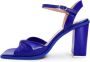 Cesare Gaspari Klassieke Blokhak Sandalen Blauw Blue Dames - Thumbnail 1