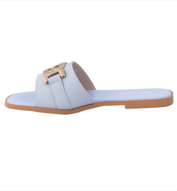 Cesare Gaspari Klassieke Leren Sandalen Blue Dames