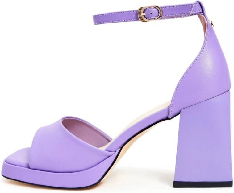 Cesare Gaspari Klassieke open teen hoge hak sandalen Lila Purple Dames