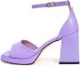 Cesare Gaspari Klassieke open teen hoge hak sandalen Lila Purple Dames - Thumbnail 1