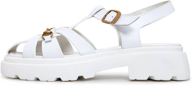 Cesare Gaspari Klassieke Plateau Sandalen Wit White Dames