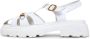 Cesare Gaspari Klassieke Plateau Sandalen Wit White Dames - Thumbnail 1