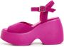 Cesare Gaspari Klassieke Plateausandalen Fuchsia Pink Dames - Thumbnail 1