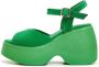 Cesare Gaspari Klassieke Plateausandalen Groen Green Dames - Thumbnail 1