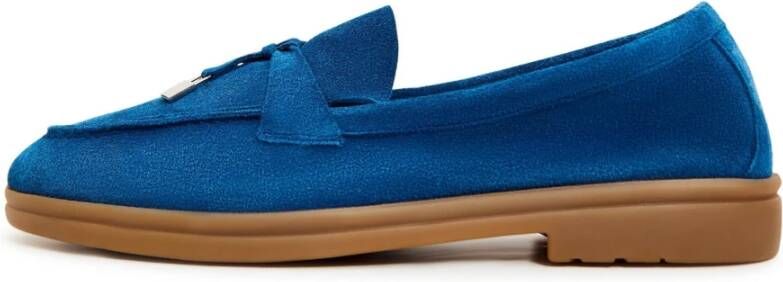 Cesare Gaspari Klassieke platte loafers Blauw Blue Dames