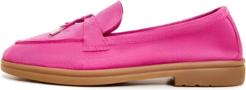 Cesare Gaspari Klassieke platte loafers Fuchsia Pink Dames