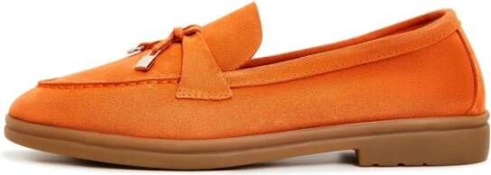 Cesare Gaspari Klassieke platte loafers Oranje Orange Dames