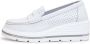 Cesare Gaspari Klassieke Urban Platform Loafers Wit White Dames - Thumbnail 1