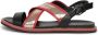 Cesare Gaspari Kleurrijke Metallic Open Teen Sandalen Black Dames - Thumbnail 1