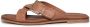 Cesare Gaspari Leren Open Teen Sandalen Brown Dames - Thumbnail 1