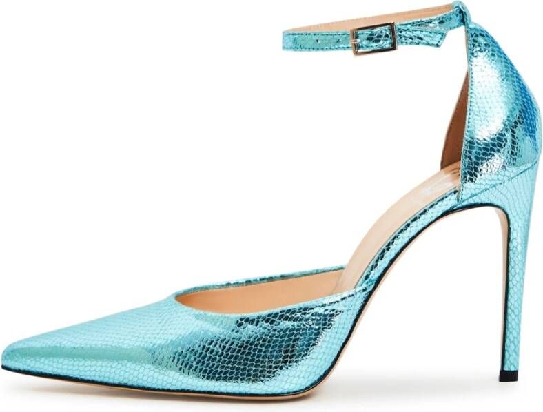 Cesare Gaspari Luxe hoge hakken pumps Blauw Blue Dames