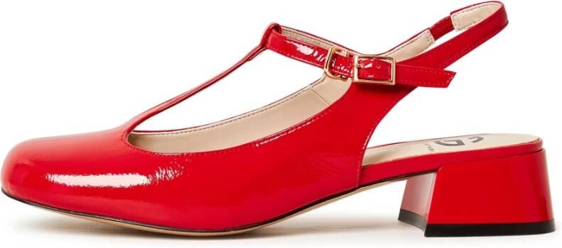 Cesare Gaspari Luxe Slingback Pumps Red Dames