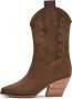 Cesare Gaspari Luxe Suede Cowboy Laarzen Bruin Brown Dames - Thumbnail 1