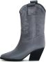 Cesare Gaspari Luxe Suede Cowboy Laarzen Grijs Gray Dames - Thumbnail 1