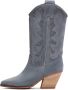 Cesare Gaspari Luxe Suede Cowboy Laarzen Grijs Gray Dames - Thumbnail 1