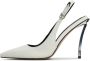 Cesare Gaspari Metallic Stiletto Heel Pumps Wit White Dames - Thumbnail 1