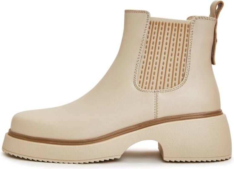 Cesare Gaspari Platform Enkellaarzen Beige Dames