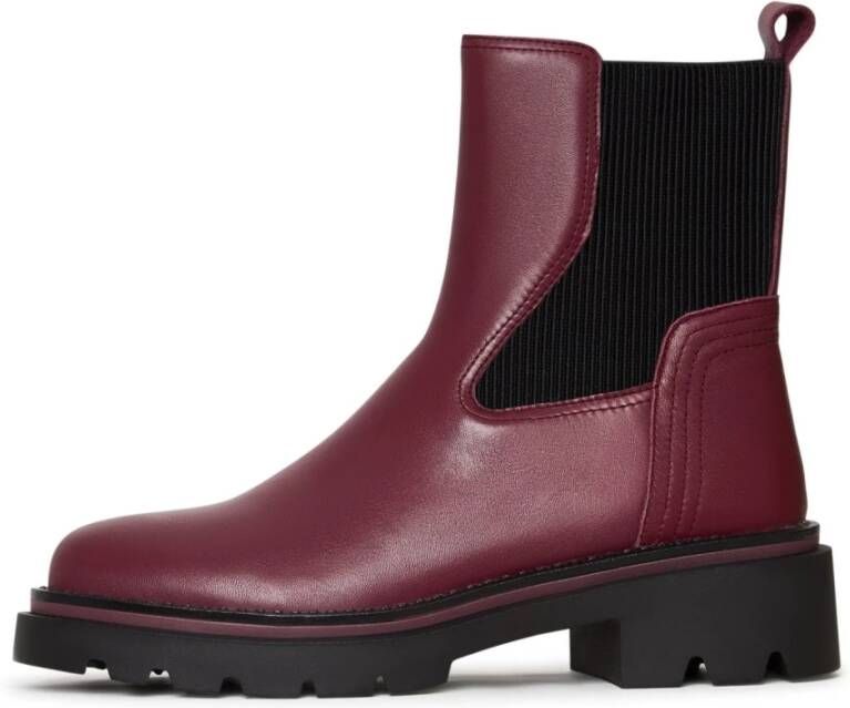 Cesare Gaspari Platform Klassieke Enkellaarzen Bordeaux Red Dames