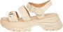 Cesare Gaspari Platformhak Sandalen Beige Dames - Thumbnail 1