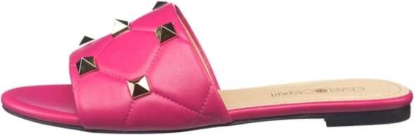 Cesare Gaspari Rockstud Sandalen Mila Fuchsia Pink Dames