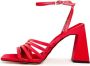 Cesare Gaspari Rode Chunky Comfort Sandalen Red Dames - Thumbnail 1