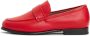 Cesare Gaspari Rode leren blokhak loafers Red Dames - Thumbnail 1