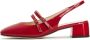 Cesare Gaspari Rode Slingback Blokhak Pumps Red Dames - Thumbnail 1