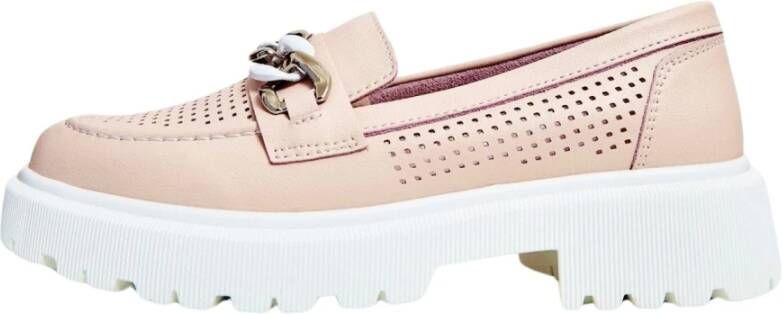 Cesare Gaspari Roze Blokhak Loafers Pink Dames