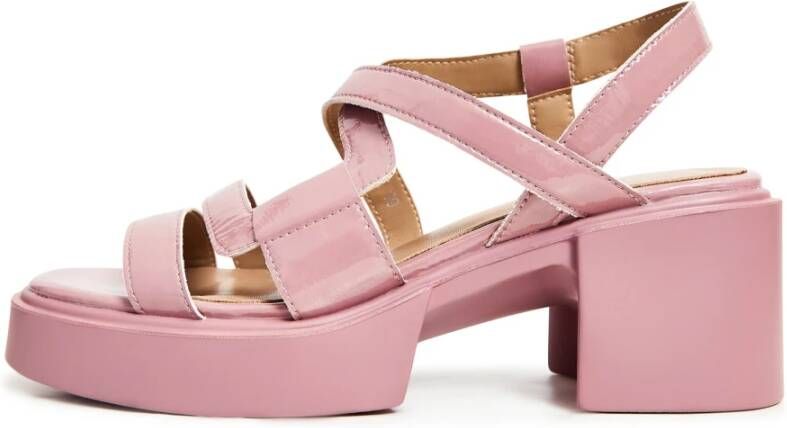 Cesare Gaspari Roze Blokhak Sandalen Pink Dames