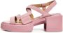 Cesare Gaspari Roze Blokhak Sandalen Pink Dames - Thumbnail 1