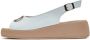 Cesare Gaspari Slip-On Plateauhak Sandalen Wit White Dames - Thumbnail 1