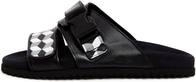 Cesare Gaspari Stijlvolle Flat Sole Mules Zwart Black Dames