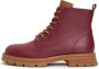 Cesare Gaspari Stijlvolle Leather Lace-up Ankle Boots Red Dames - Thumbnail 1