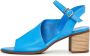 Cesare Gaspari Stijlvolle leren blokhak sandalen Blue Dames - Thumbnail 1