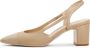 Cesare Gaspari Stijlvolle Slingback Block Heels Pumps Beige Dames - Thumbnail 1