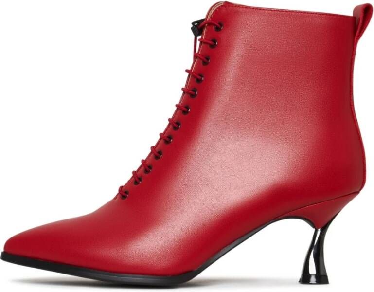 Cesare Gaspari Stiletto Classic Enkellaarzen Red Dames