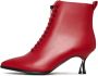 Cesare Gaspari Stiletto Classic Enkellaarzen Red Dames - Thumbnail 1