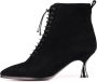 Cesare Gaspari Stiletto Classic Enkellaarzen Zwart Black Dames - Thumbnail 1