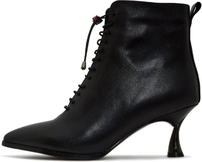 Cesare Gaspari Stiletto Classic Enkellaarzen Zwart Black Dames