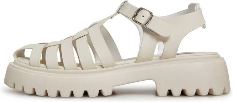 Cesare Gaspari Urban Blokhak Sandalen Beige Dames