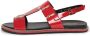 Cesare Gaspari Urban Chic Leren Sandalen Red Dames - Thumbnail 1